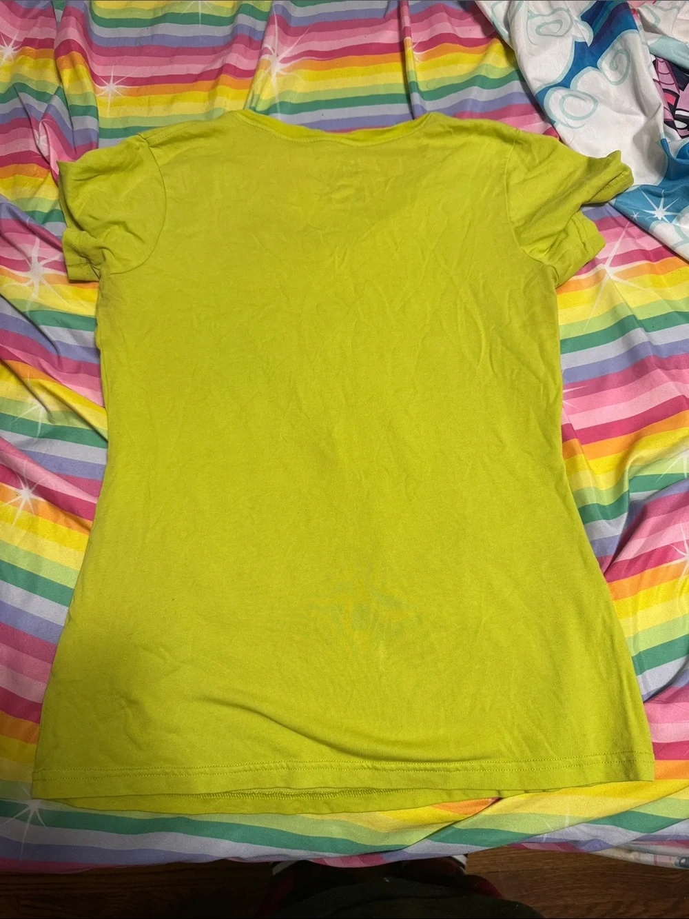 Women’s Lime Green 'AWESOMENESS' V-Neck Graphic Y2K Sporty Tee
